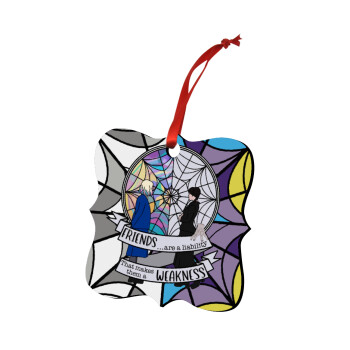 Wednesday window, Στολίδι Χριστουγεννιάτικο στολίδι polygon ξύλινο 7.5cm