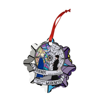 Wednesday window, Christmas ornament snowflake wooden 7.5cm