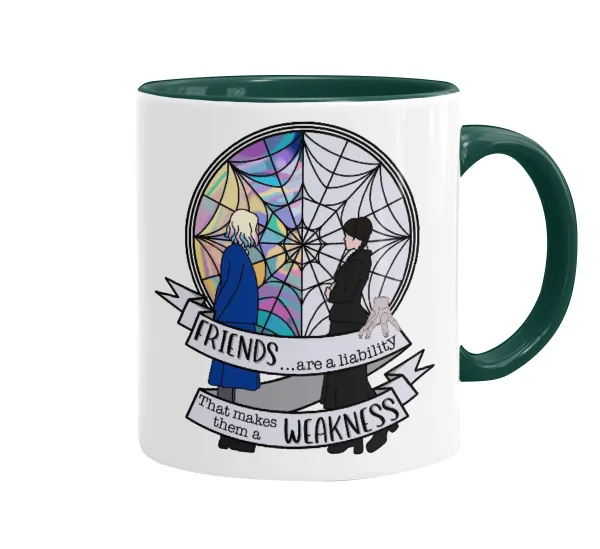 Wednesday window — Mug colored green, ceramic, 330ml