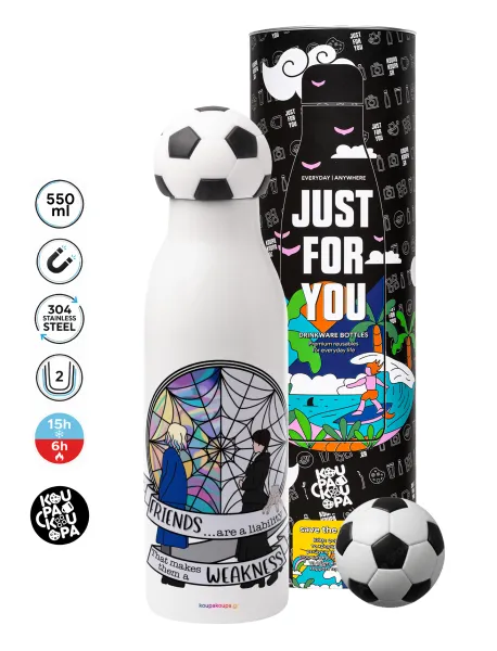 Wednesday window — Soccer Metal mug thermos, double wall, 550ml