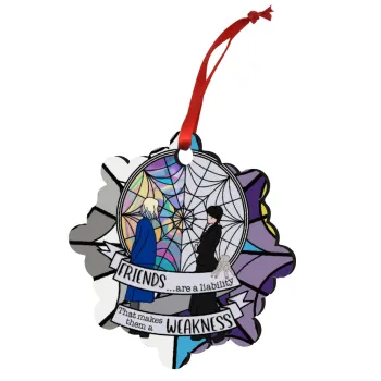 Wednesday window, Στολίδι Χριστουγεννιάτικο στολίδι snowflake ξύλινο 7.5cm