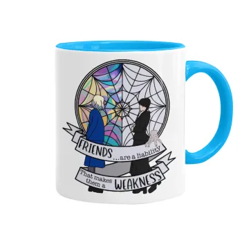 Wednesday window, Κούπα χρωματιστή γαλάζια, κεραμική, 330ml