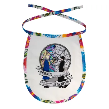 Wednesday window, Σαλιάρα μωρού αλέκιαστη με κορδόνι Χρωματιστή