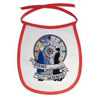 Wednesday window, Σαλιάρα μωρού αλέκιαστη με κορδόνι Κόκκινη