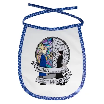 Wednesday window, Σαλιάρα μωρού αλέκιαστη με κορδόνι Μπλε