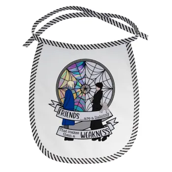 Wednesday window, Σαλιάρα μωρού αλέκιαστη με κορδόνι Μαύρη