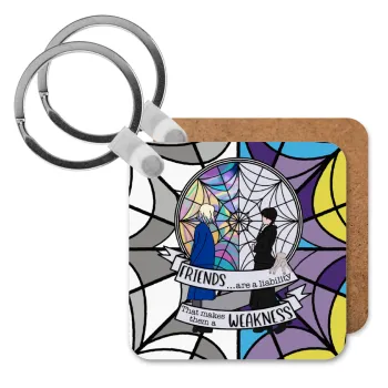 Wednesday window, Μπρελόκ Ξύλινο τετράγωνο MDF