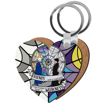 Wednesday window, Μπρελόκ Ξύλινο καρδιά MDF