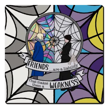 Wednesday window, Τετράγωνο μαγνητάκι ξύλινο 6x6cm