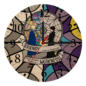 Wednesday window, Ρολόι τοίχου ξύλινο plywood (20cm)