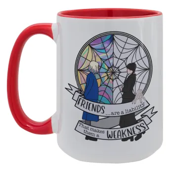 Wednesday window, Κούπα Mega 15oz, κεραμική Κόκκινη, 450ml