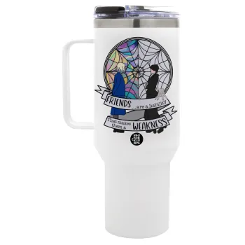 Wednesday window, Mega Tumbler με καπάκι, διπλού τοιχώματος (θερμό) 1,2L