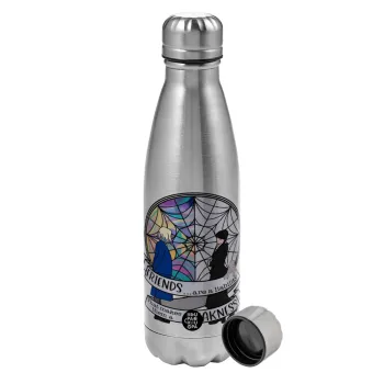 Wednesday window, Metallic water bottle, stainless steel, 750ml