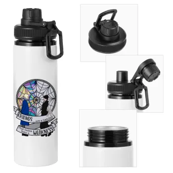 Wednesday window, Metal water bottle with safety cap, aluminum 850ml