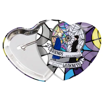 Wednesday window, Κονκάρδα παραμάνα καρδιά (57x52mm)