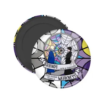 Wednesday window, Μαγνητάκι ψυγείου στρογγυλό διάστασης 5cm