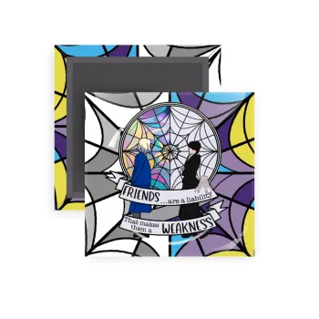 Wednesday window, Μαγνητάκι ψυγείου τετράγωνο διάστασης 5x5cm