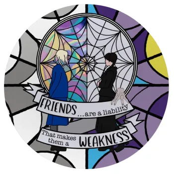 Wednesday window, Mousepad Round 20cm