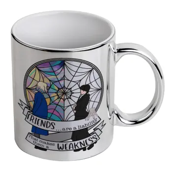 Wednesday window, Mug ceramic, silver mirror, 330ml