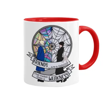 Wednesday window, Mug colored red, ceramic, 330ml