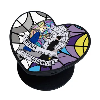 Wednesday window, Phone Holders Stand  καρδιά Μαύρο Βάση Στήριξης Κινητού στο Χέρι