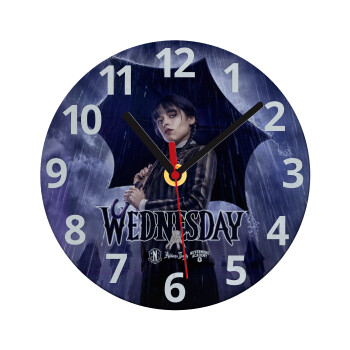 Wednesday rain, Ρολόι τοίχου γυάλινο (20cm)