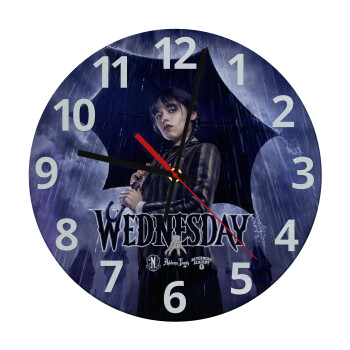Wednesday rain, Ρολόι τοίχου γυάλινο (30cm)