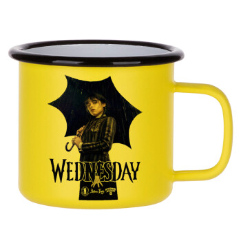 Wednesday rain, Metallic enamel MATT Yellow cup 360ml