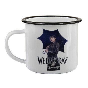 Wednesday rain, Κούπα εμαγιέ με μαύρο χείλος 360ml