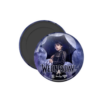 Wednesday rain, Μαγνητάκι ψυγείου στρογγυλό διάστασης 5cm