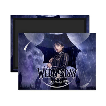 Wednesday rain, Ορθογώνιο μαγνητάκι ψυγείου διάστασης 9x6cm