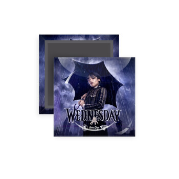 Wednesday rain, Μαγνητάκι ψυγείου τετράγωνο διάστασης 5x5cm