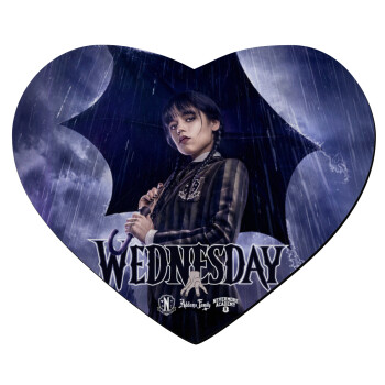 Wednesday rain, Mousepad heart 23x20cm