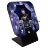 Quartz Wooden table clock with hands (10cm)