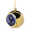Golden Christmas tree ball ornament 8cm
