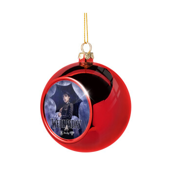 Wednesday rain, Christmas tree ball Red 8cm