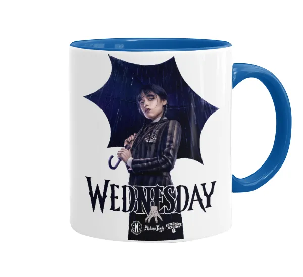 Wednesday rain — Κούπα χρωματιστή μπλε, κεραμική, 330ml