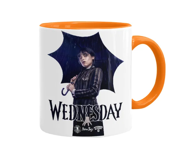 Wednesday rain — Κούπα χρωματιστή πορτοκαλί, κεραμική, 330ml