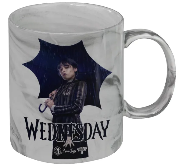 Wednesday rain — Mug ceramic marble style, 330ml