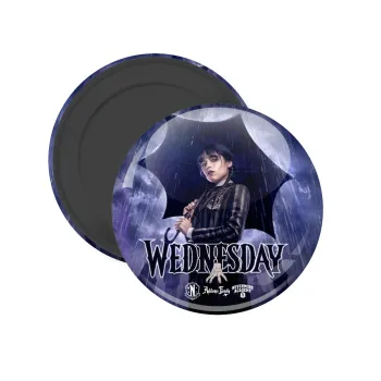 Wednesday rain, Μαγνητάκι ψυγείου στρογγυλό διάστασης 5cm