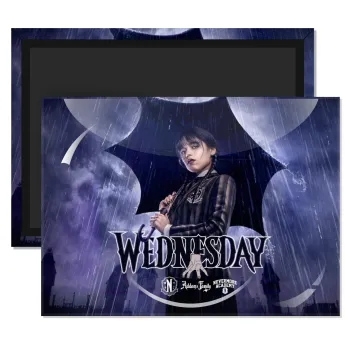 Wednesday rain, Ορθογώνιο μαγνητάκι ψυγείου διάστασης 9x6cm