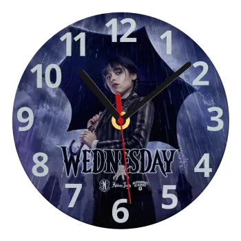 Wednesday rain, Ρολόι τοίχου γυάλινο (20cm)