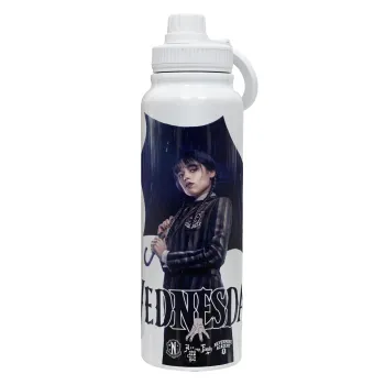 Wednesday rain, Θερμός 1L Ανοξείδωτο με Βάση Κινητού & Διπλά Τοιχώματα