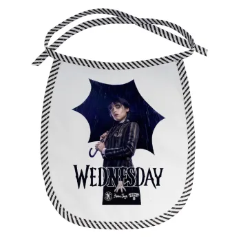 Wednesday rain, Σαλιάρα μωρού αλέκιαστη με κορδόνι Μαύρη