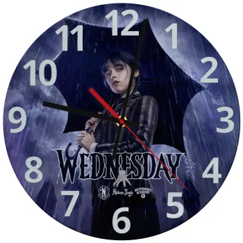 Wednesday rain, Ρολόι τοίχου γυάλινο (30cm)