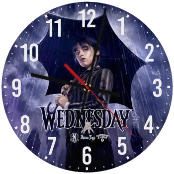 Wednesday rain, Ρολόι τοίχου ξύλινο (30cm)