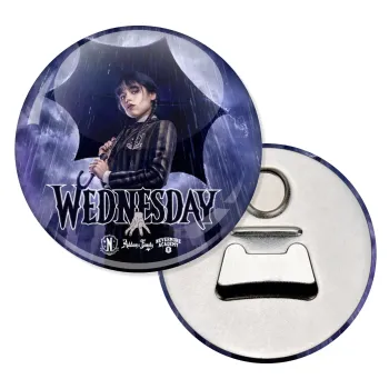 Wednesday rain, Μαγνητάκι και ανοιχτήρι μπύρας στρογγυλό διάστασης 5,9cm