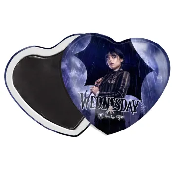 Wednesday rain, Μαγνητάκι καρδιά (57x52mm)