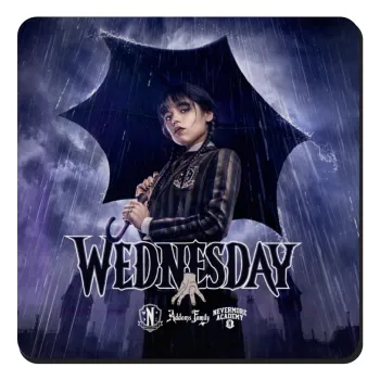 Wednesday rain, Τετράγωνο μαγνητάκι ξύλινο 9x9cm