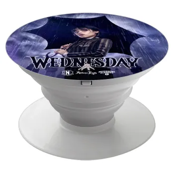 Wednesday rain, Phone Holders Stand  White Hand-held Mobile Phone Holder